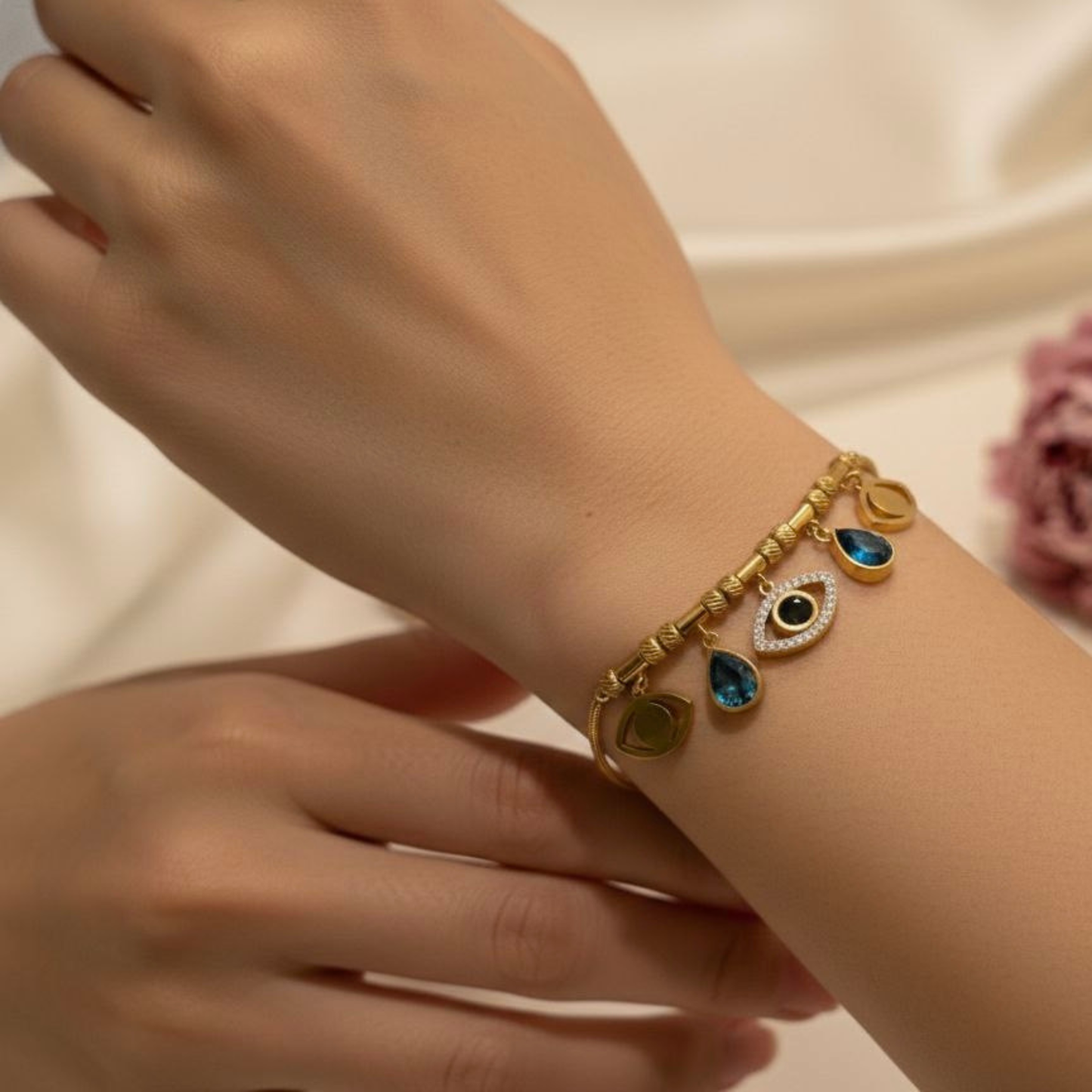 Evil eye charm bracelet