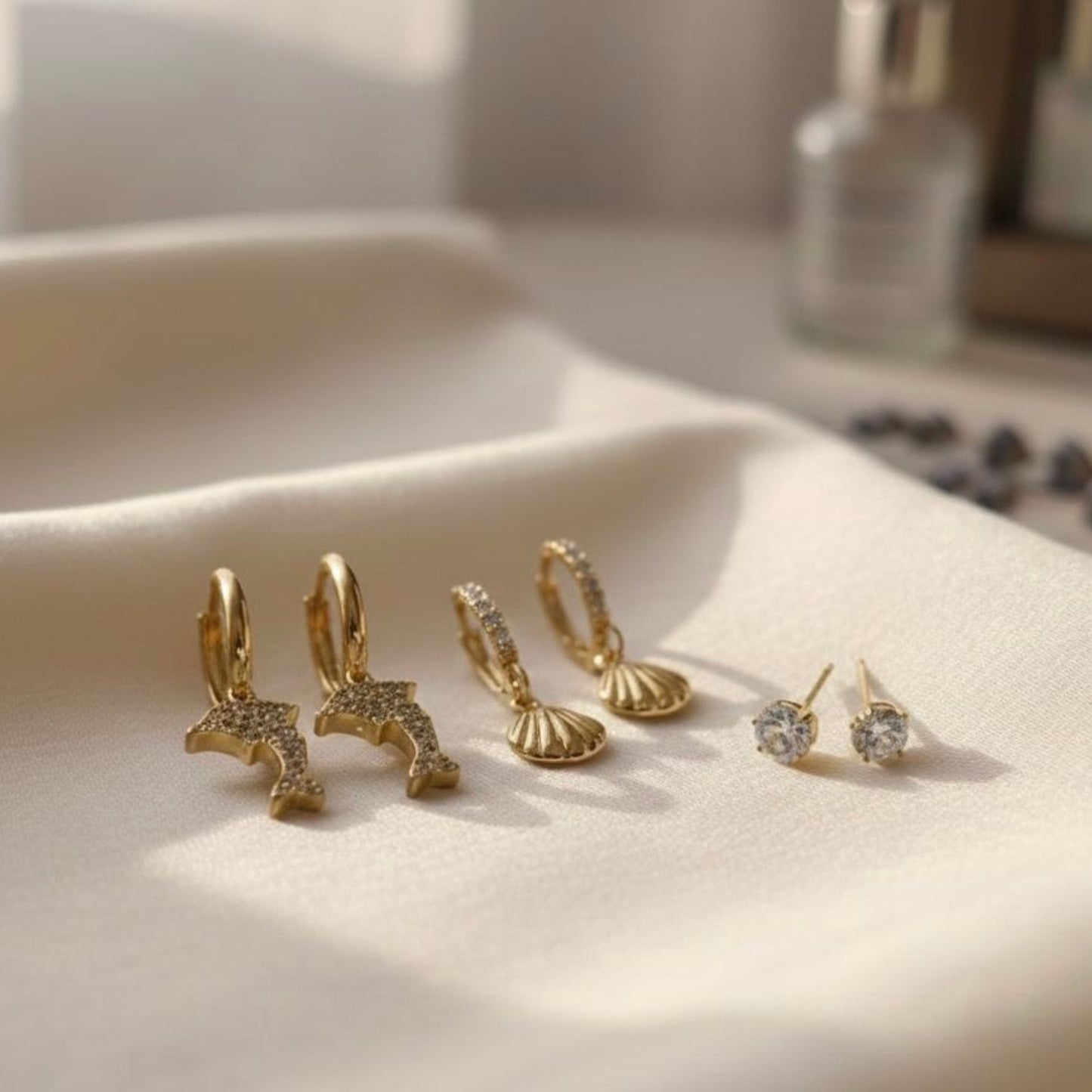 Marina multi-piercing earrings (set of 3)