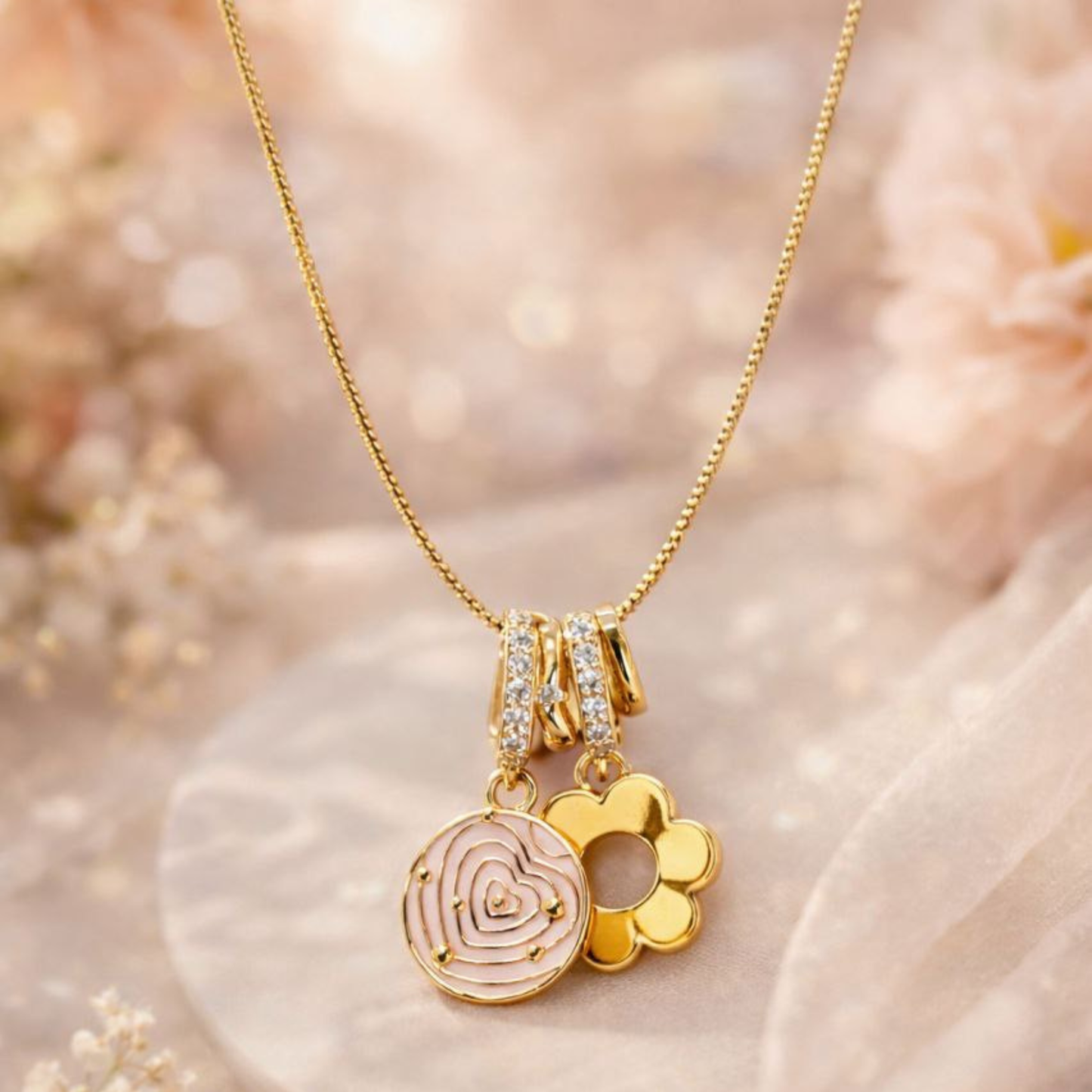 Rosaline Charm Necklace