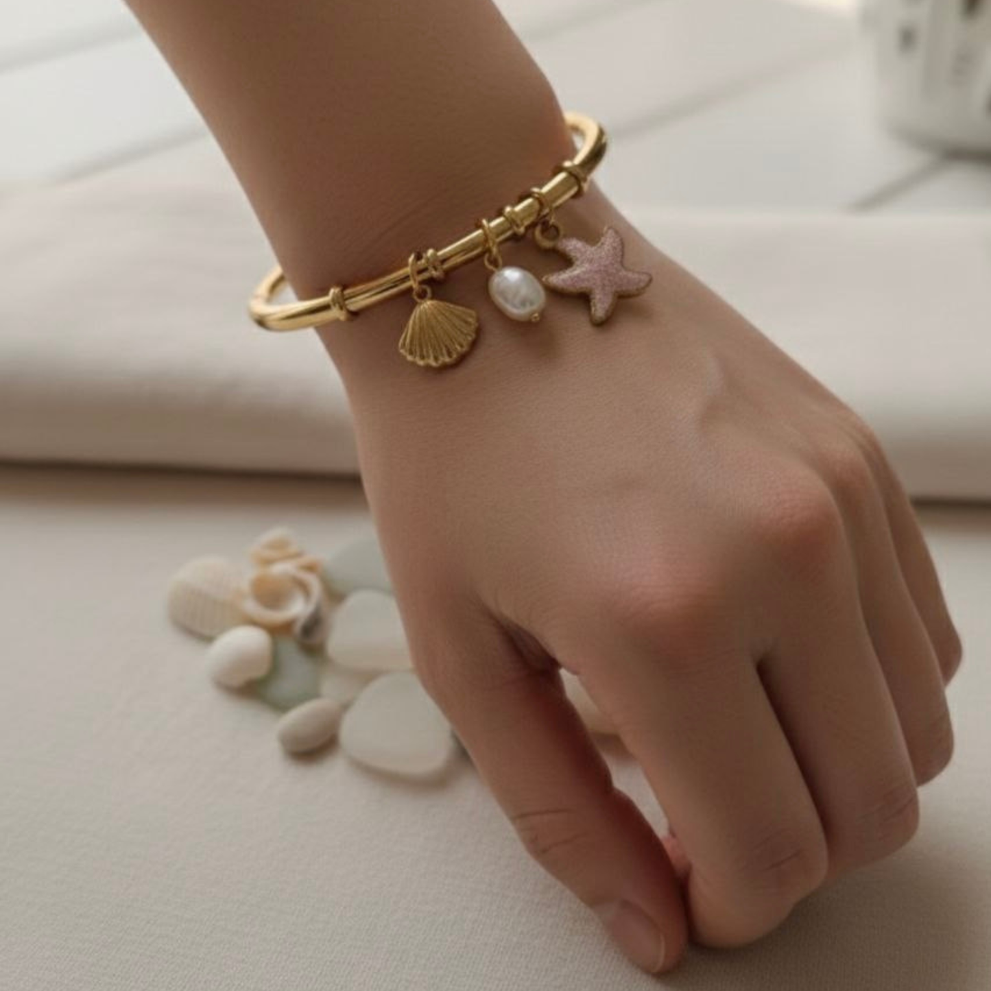 Ocean whisper bangle bracelet
