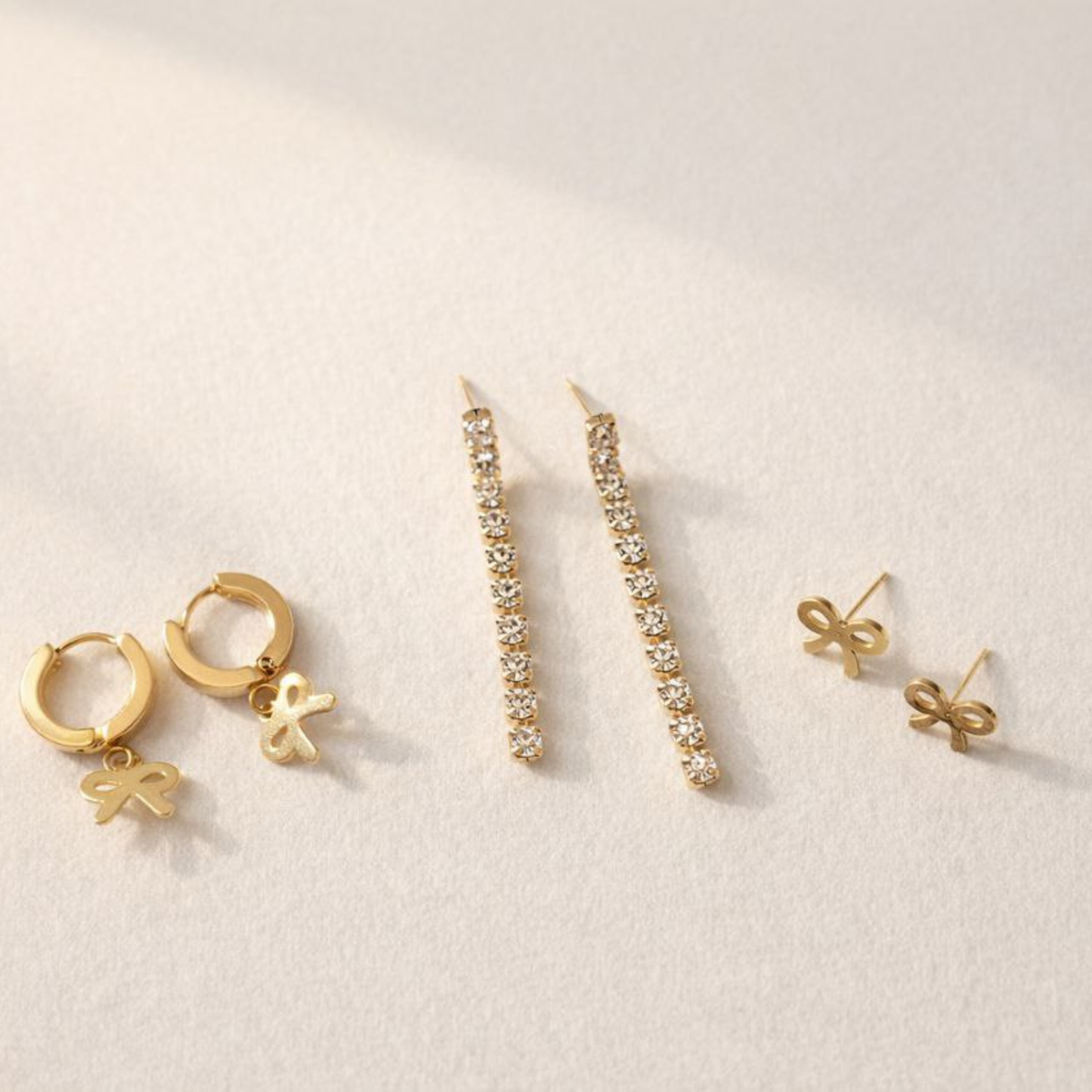 Bow Bliss Earrings (Set of 3)