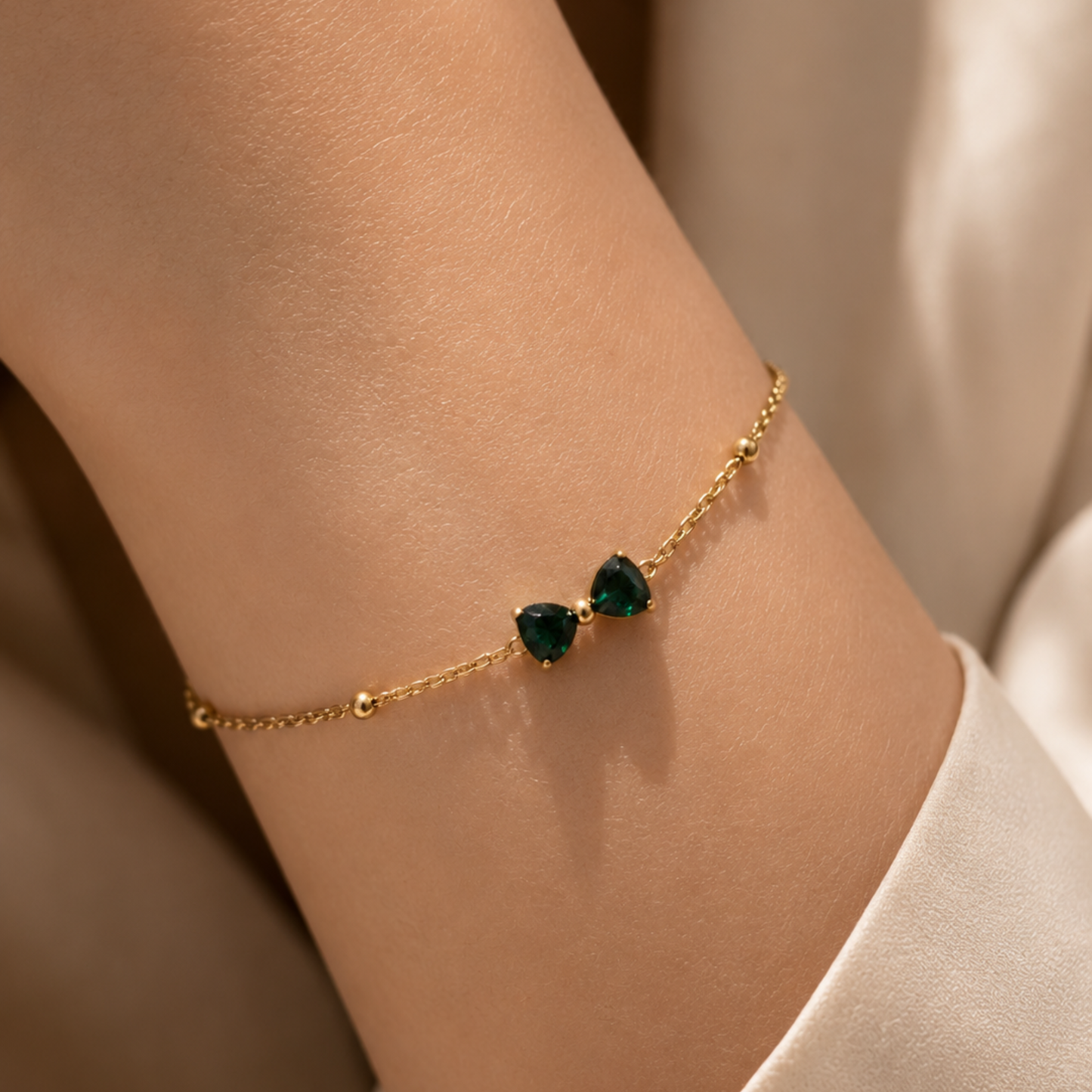 Emerald Whisper Bracelet