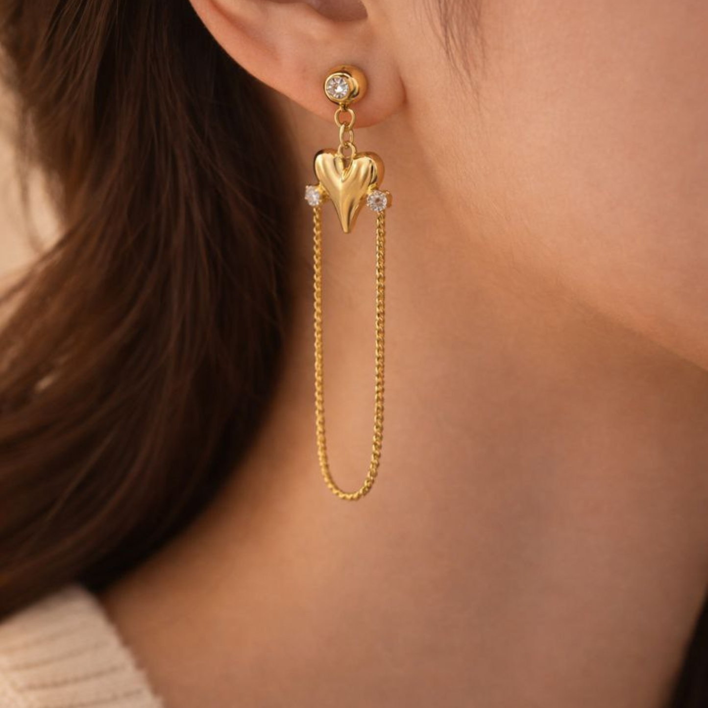 Twin Flame Heart Danglers