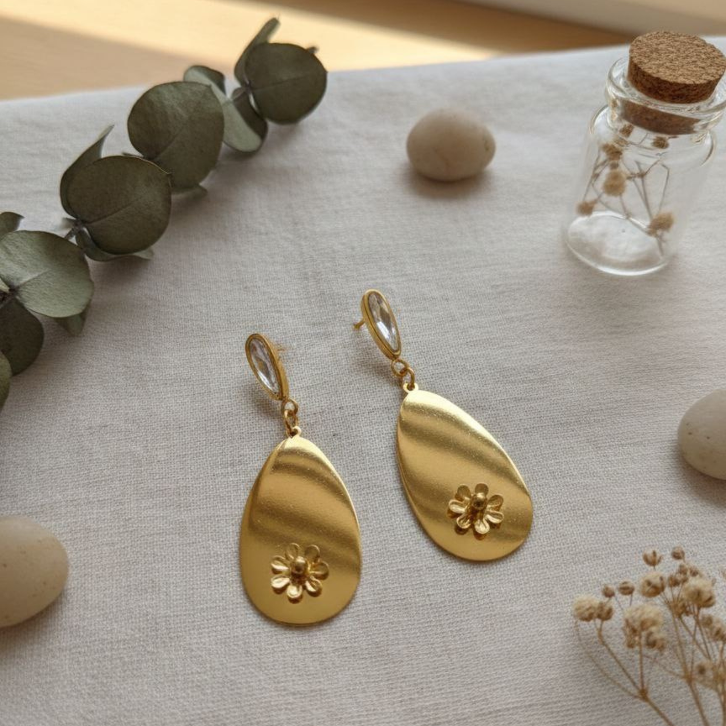 Golden Daisy Dew Earrings