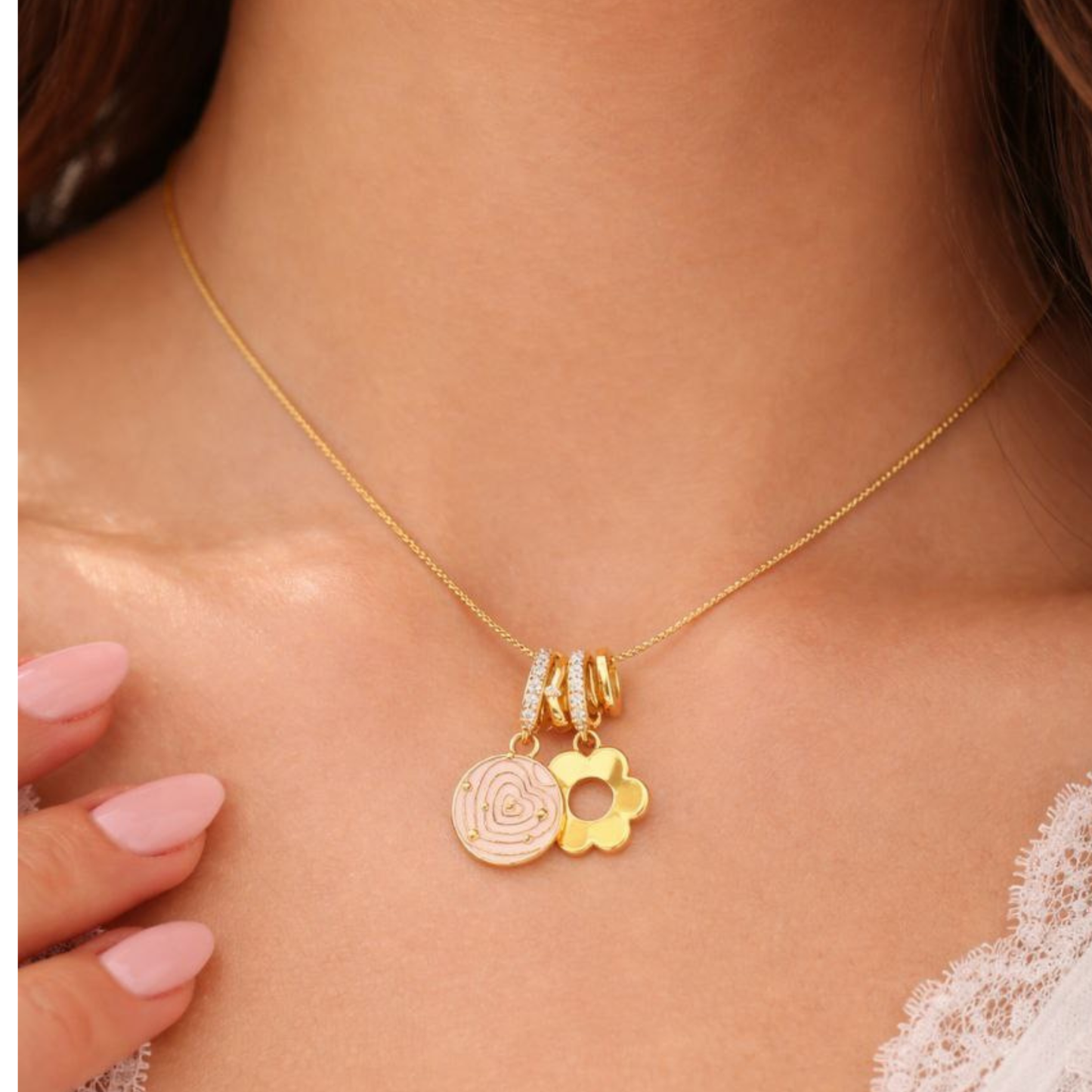 Rosaline Charm Necklace