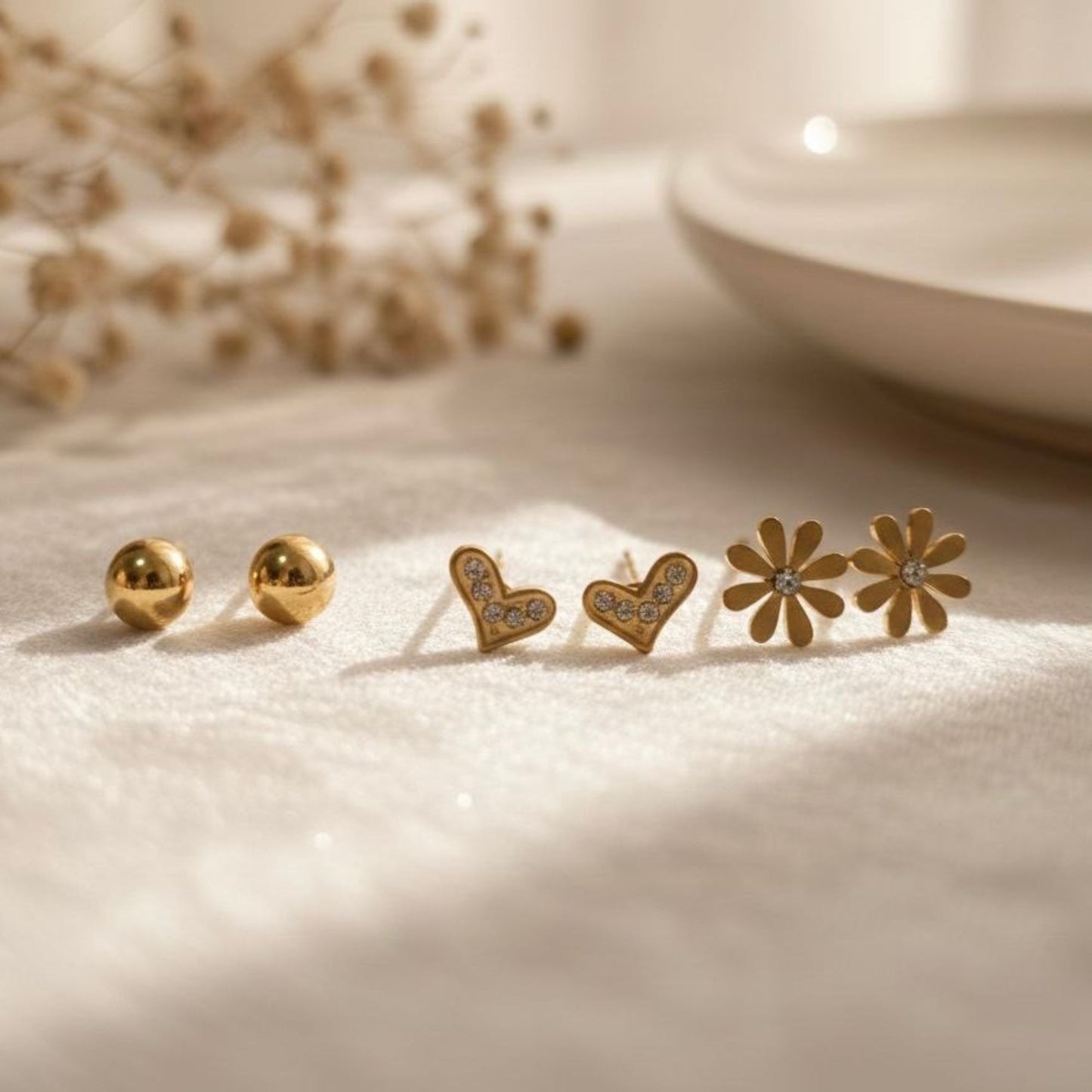 Charm Multi-piercing earrings (Set of 3)