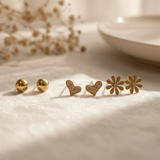Charm Multi-piercing earrings (Set of 3)