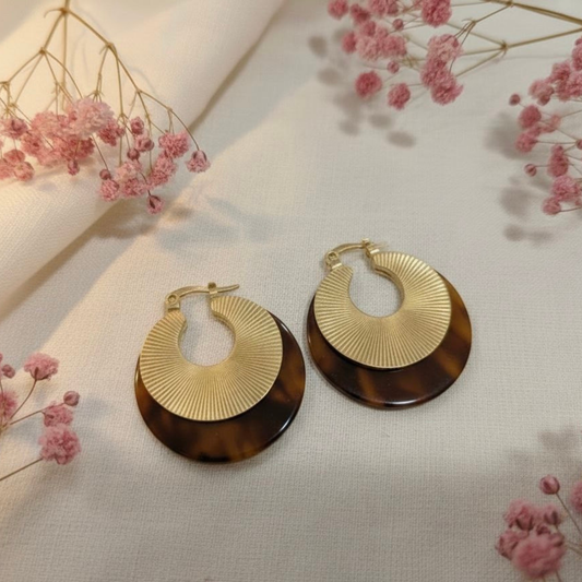 Cedar Gold Hoop Earrings