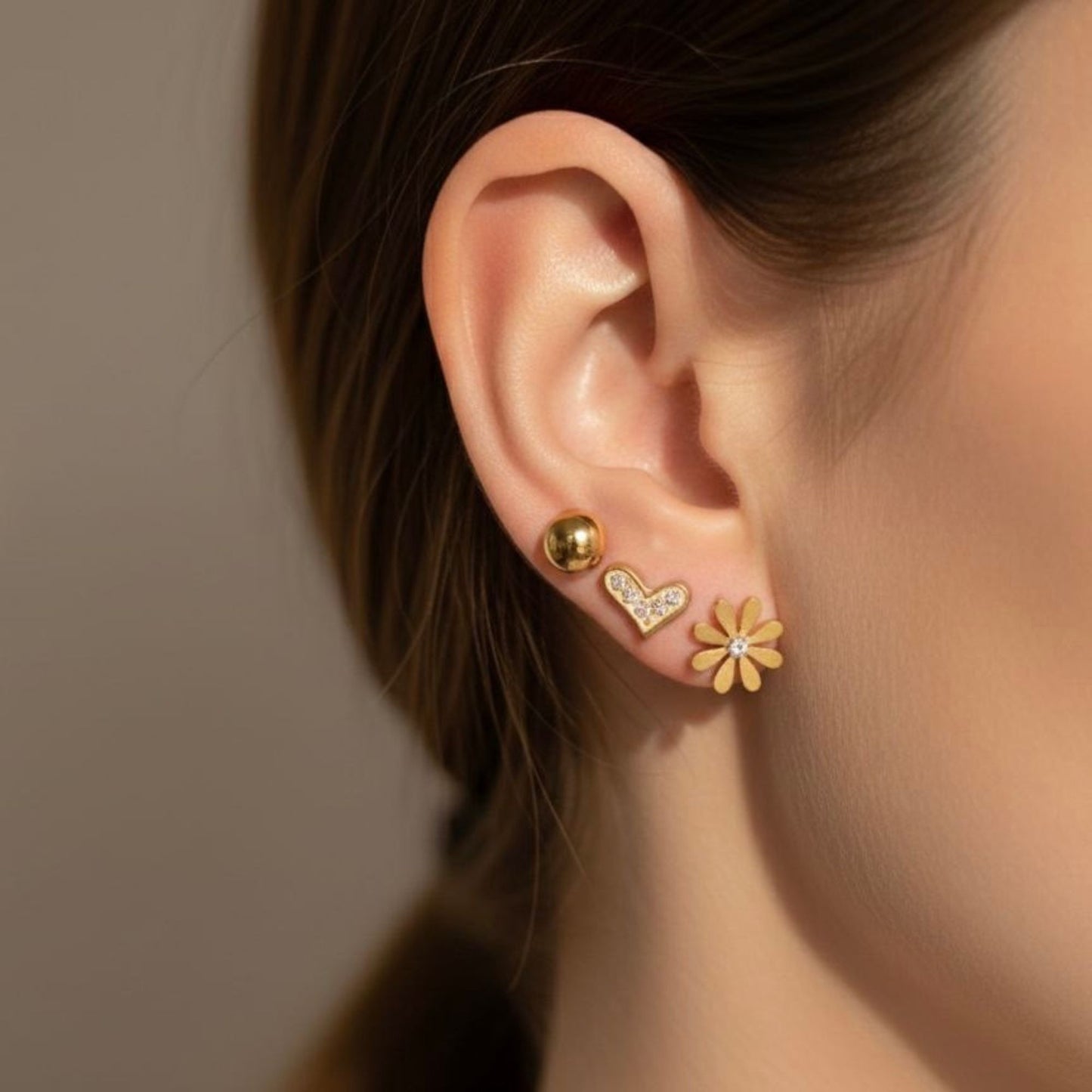 Charm Multi-piercing earrings (Set of 3)