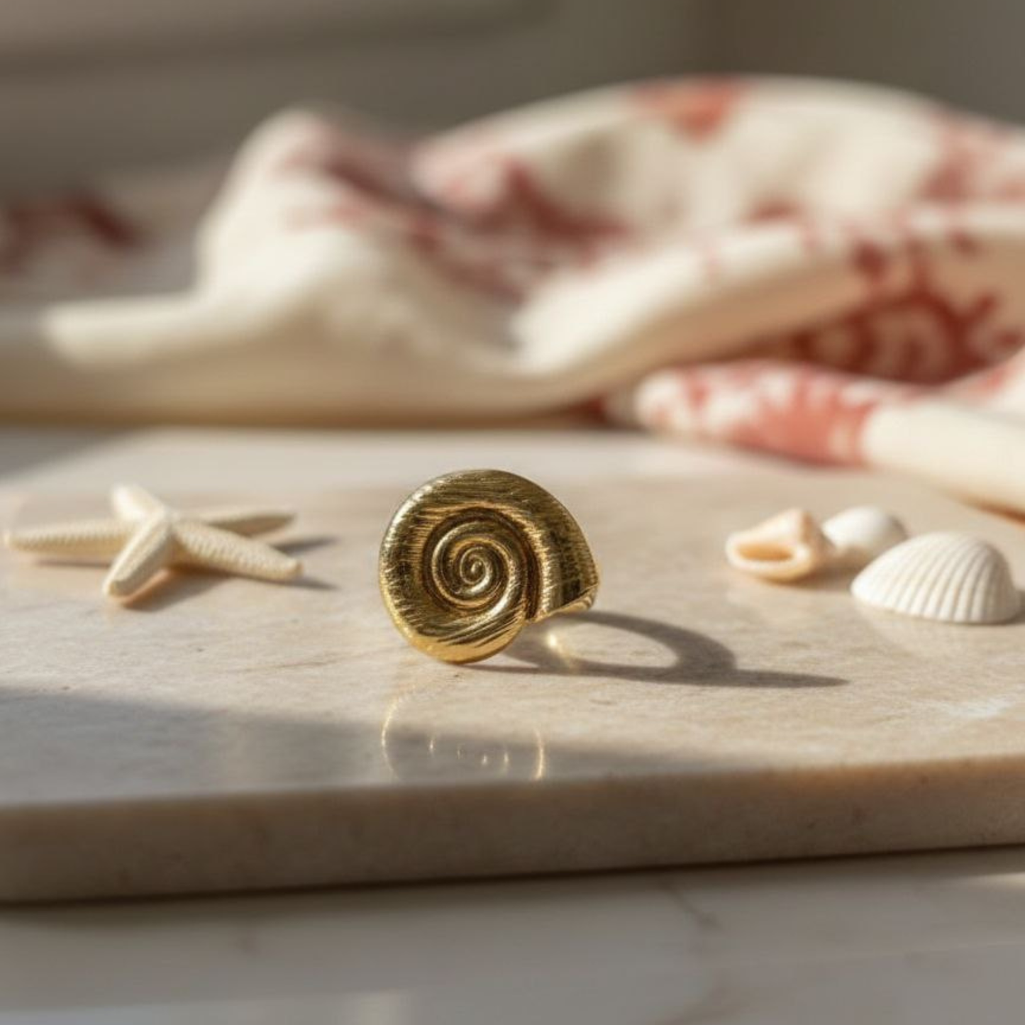 Golden Shell Ring
