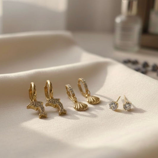 Marina multi-piercing earrings (set of 3)