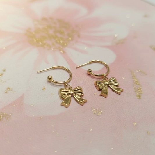 Petite bow earrings