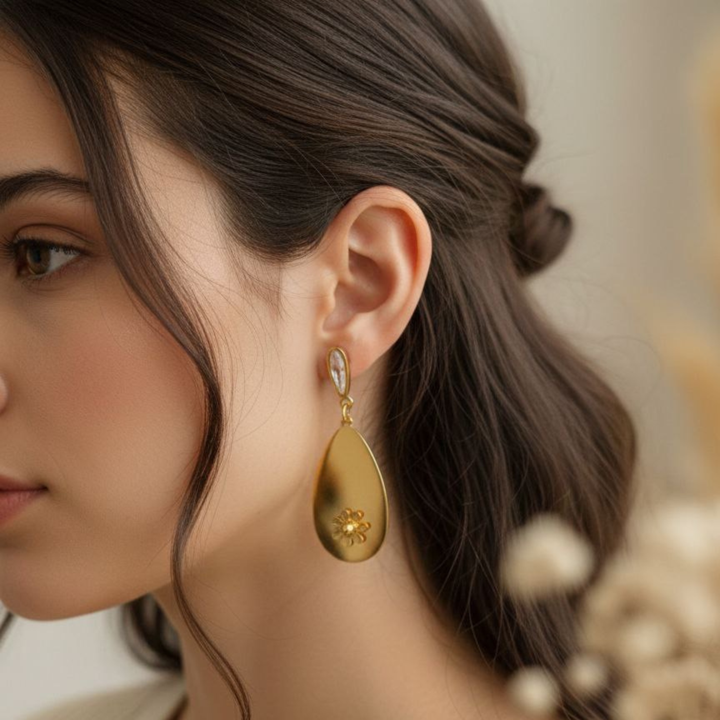 Golden Daisy Dew Earrings