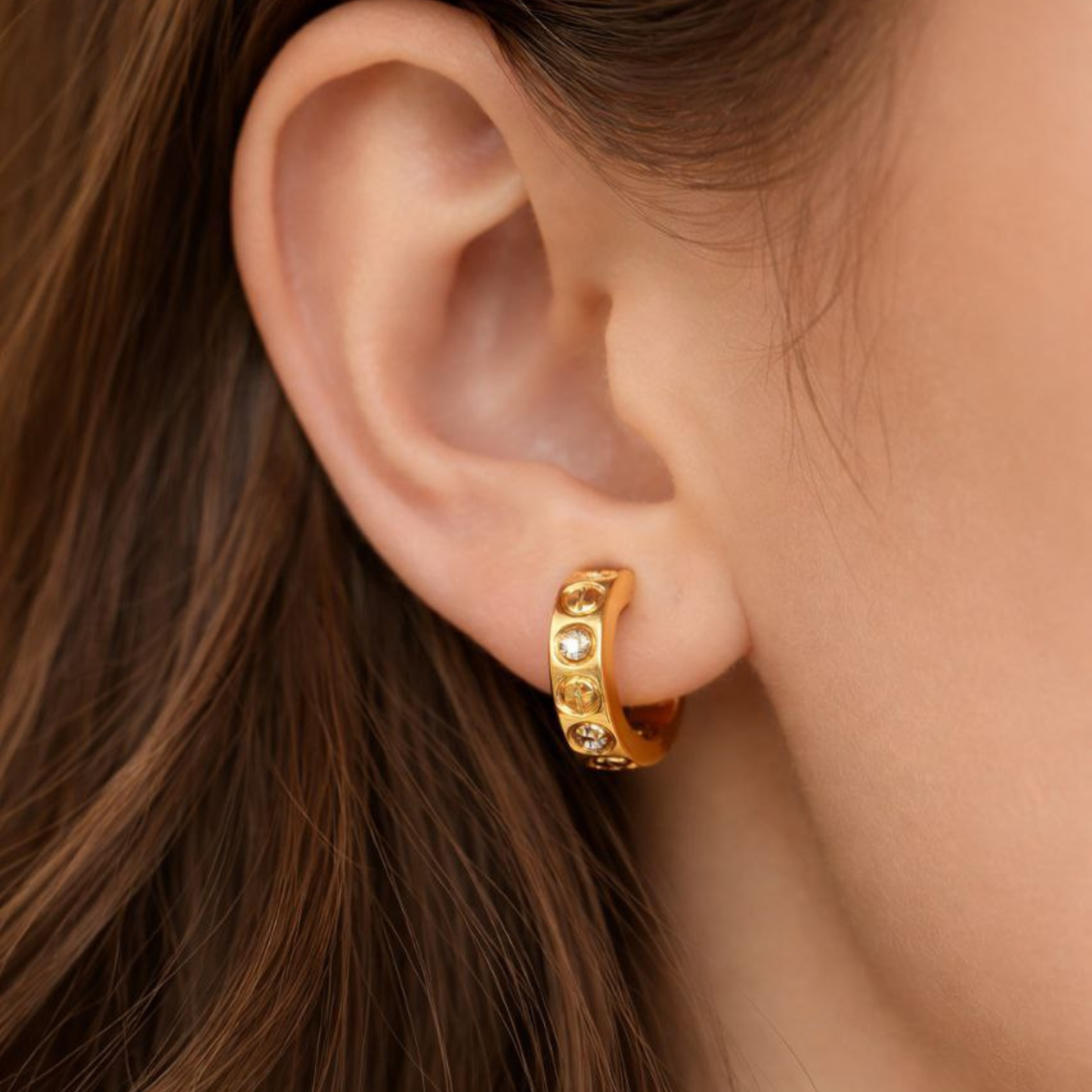Radiant Halo Hoop Earrings