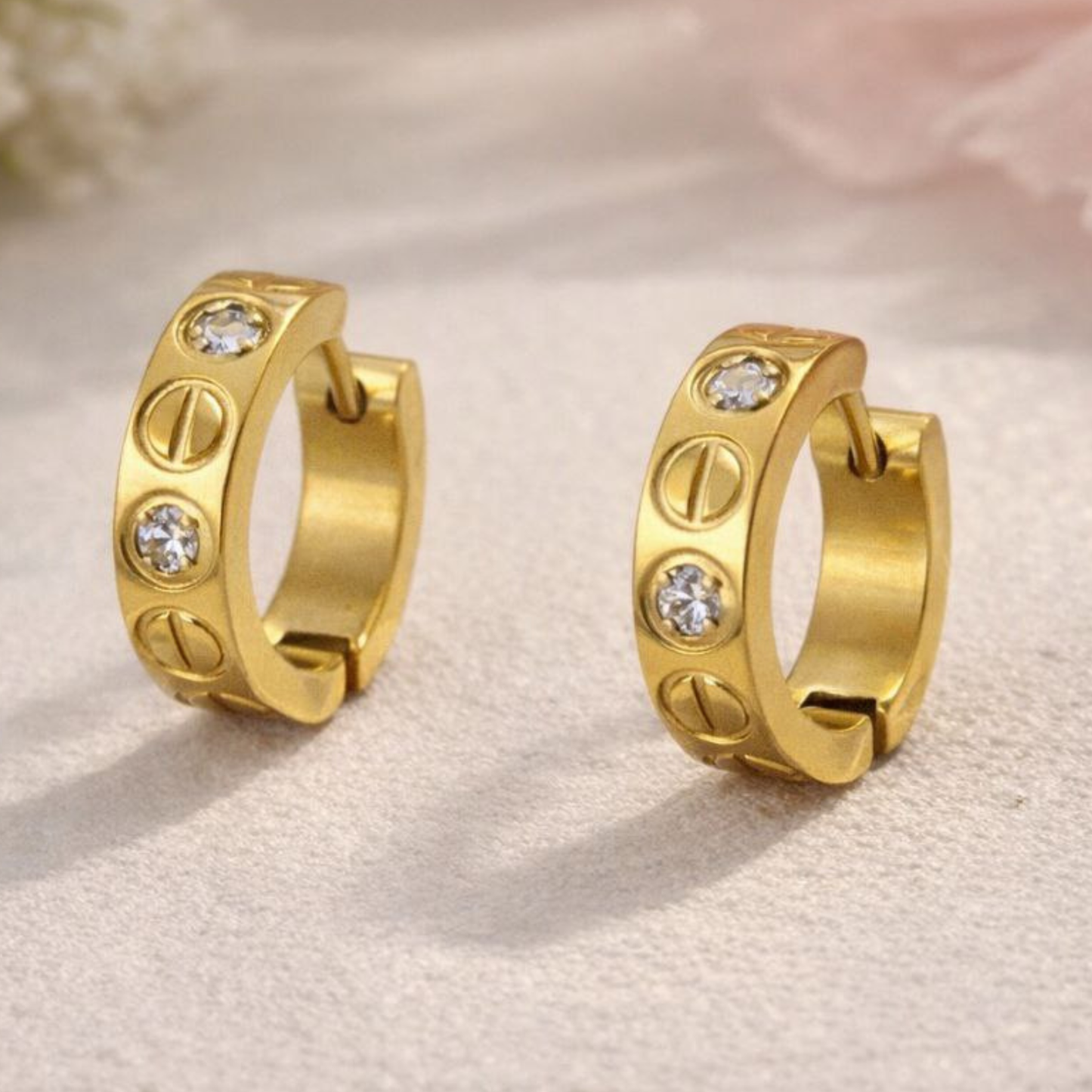 Radiant Halo Hoop Earrings