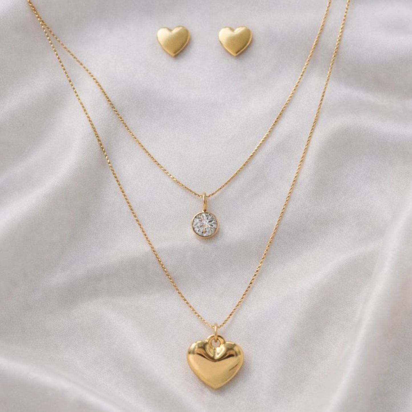 Golden Hearts Layered Set