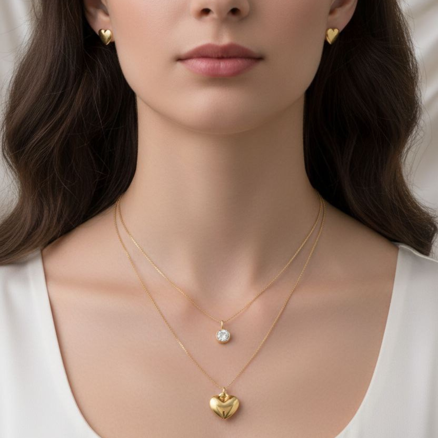 Golden Hearts Layered Set