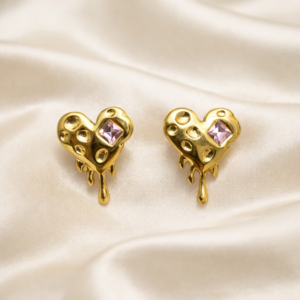 Melted Heart Earrings