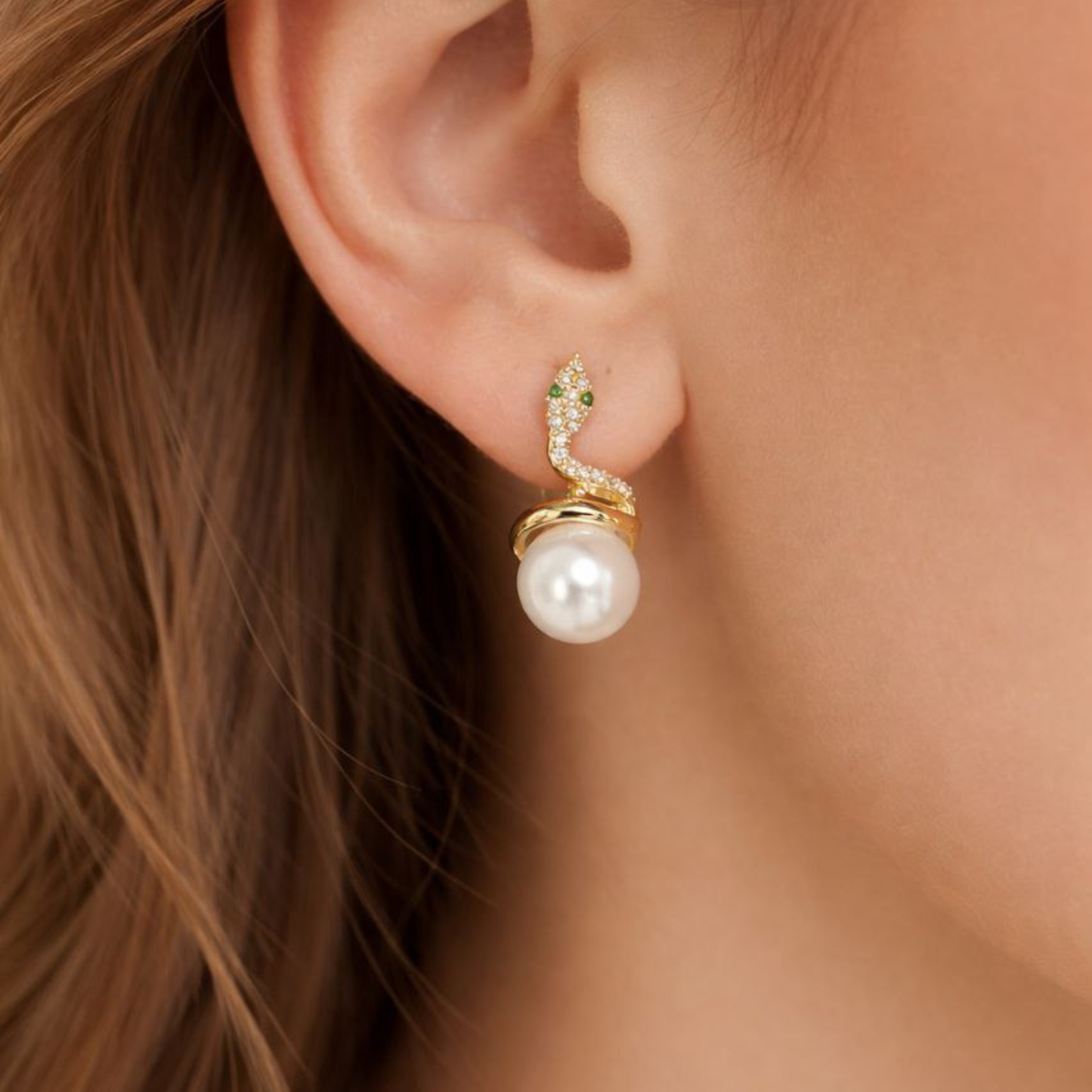 Serpentine Pearl Studs