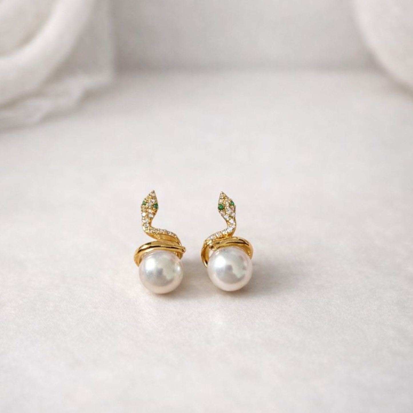 Serpentine Pearl Studs