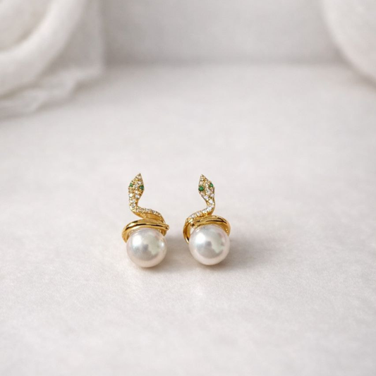 Serpentine Pearl Studs