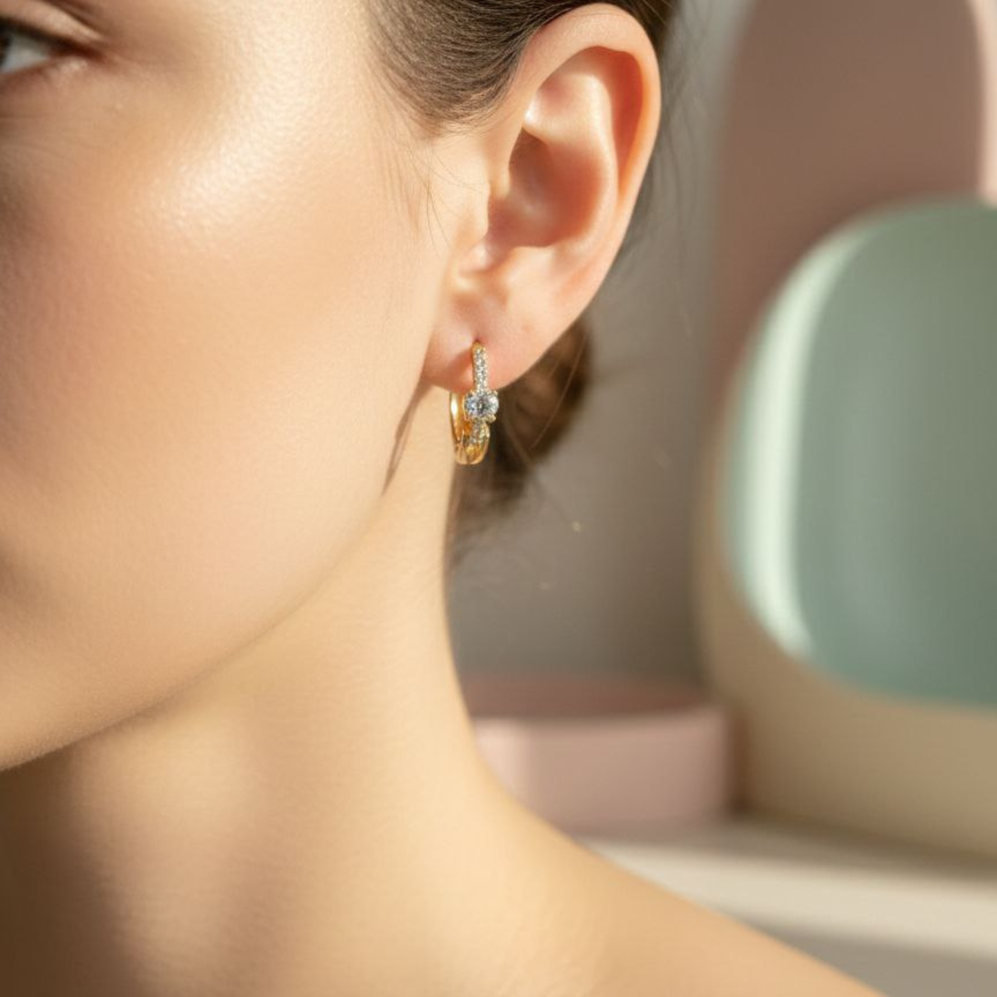 Crystal Bloom Hoops