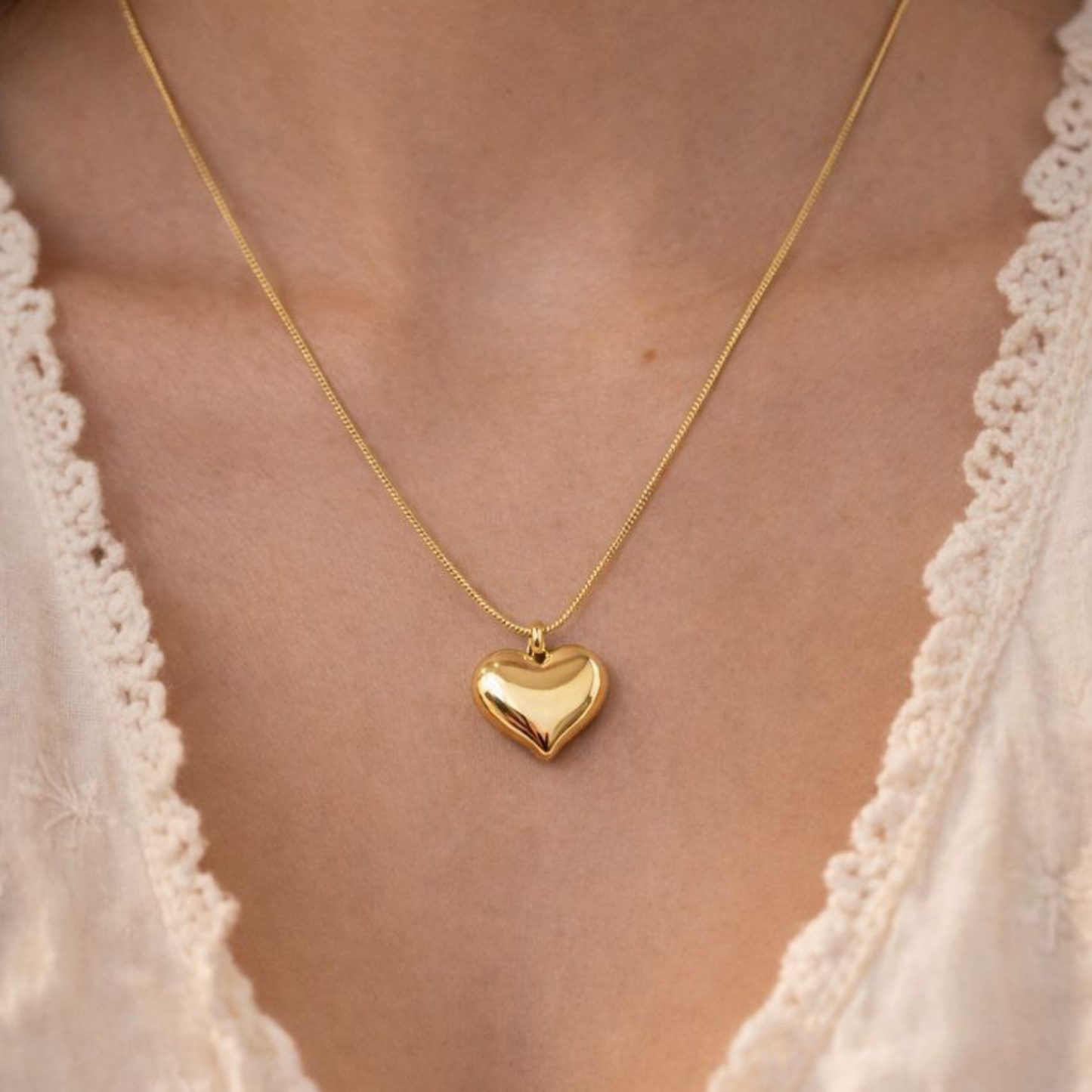 Celestia Gold Heart Necklace