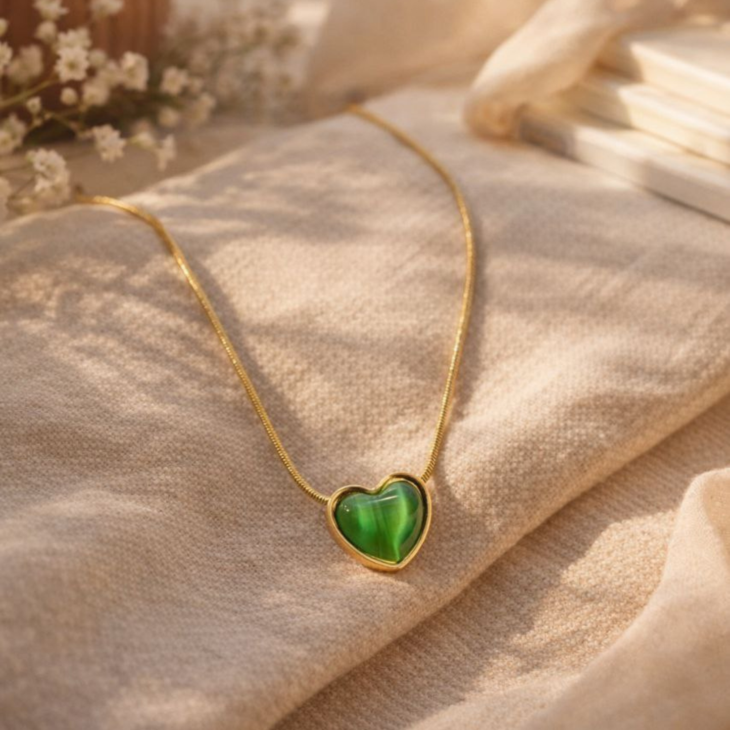 Emerald Muse Heart Necklace