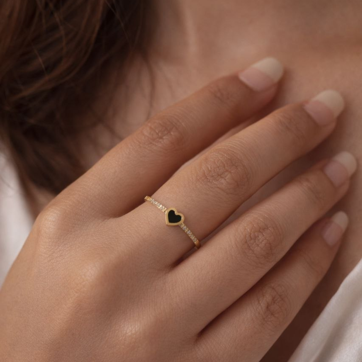Midnight Heart Ring