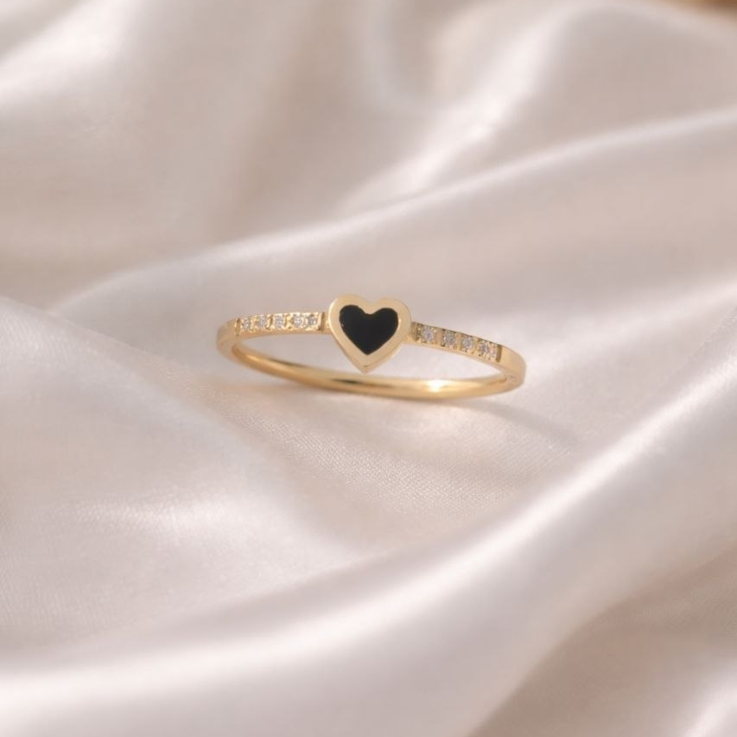 Midnight Heart Ring