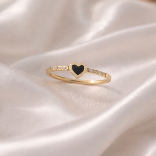 Midnight Heart Ring
