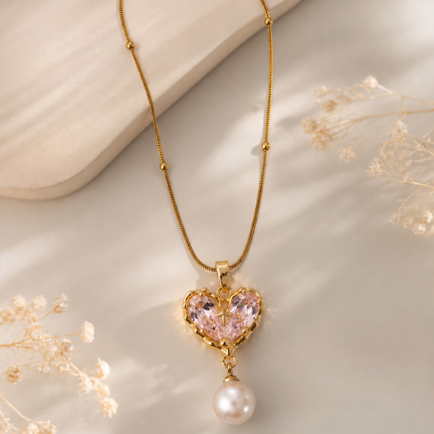 Blushheart Pearl Necklace