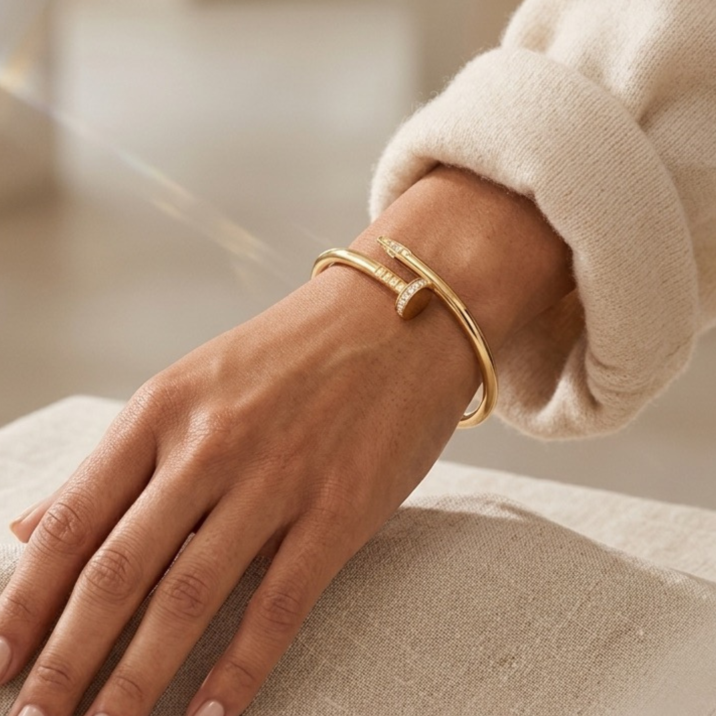 Signature Diamond Nail Bracelet