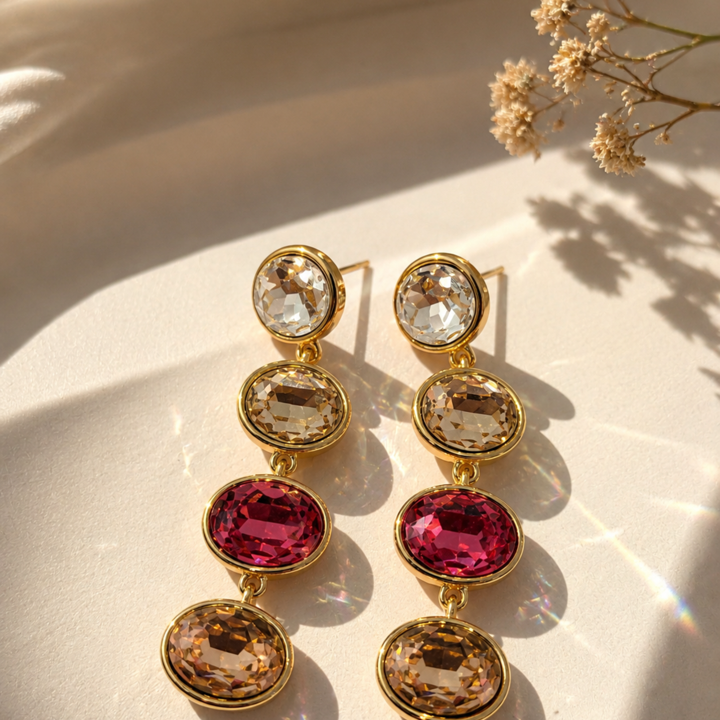 Rosè Drop Earrings