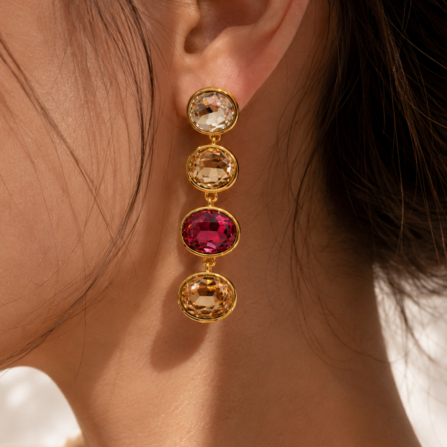Rosè Drop Earrings