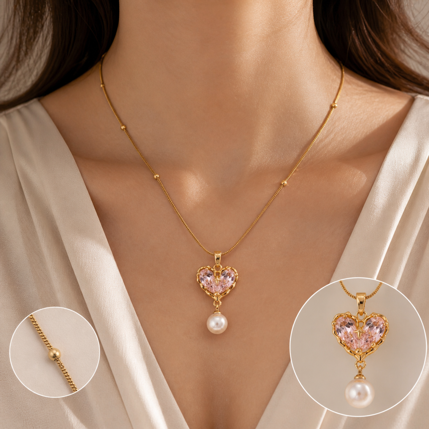 Blushheart Pearl Necklace