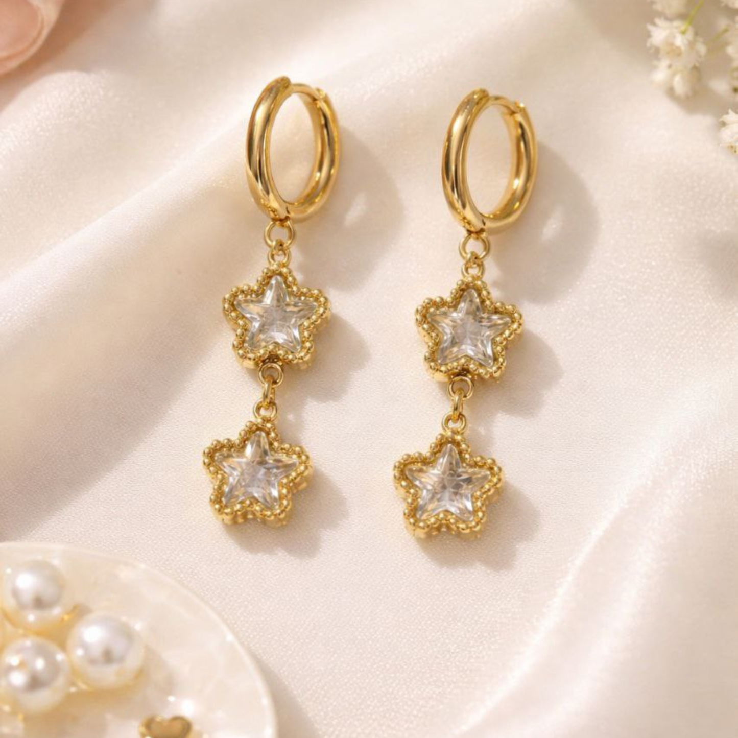 StarLuxe Drop Hoops