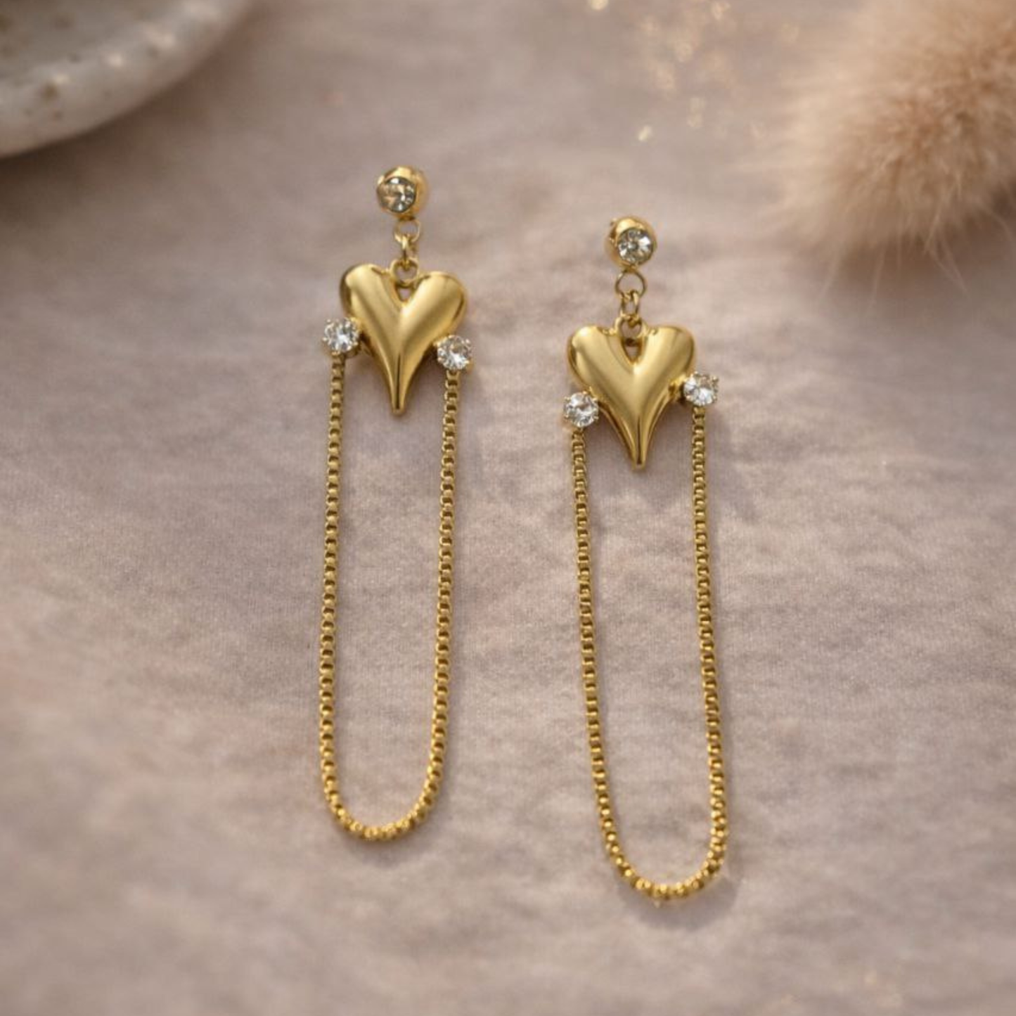 Twin Flame Heart Danglers